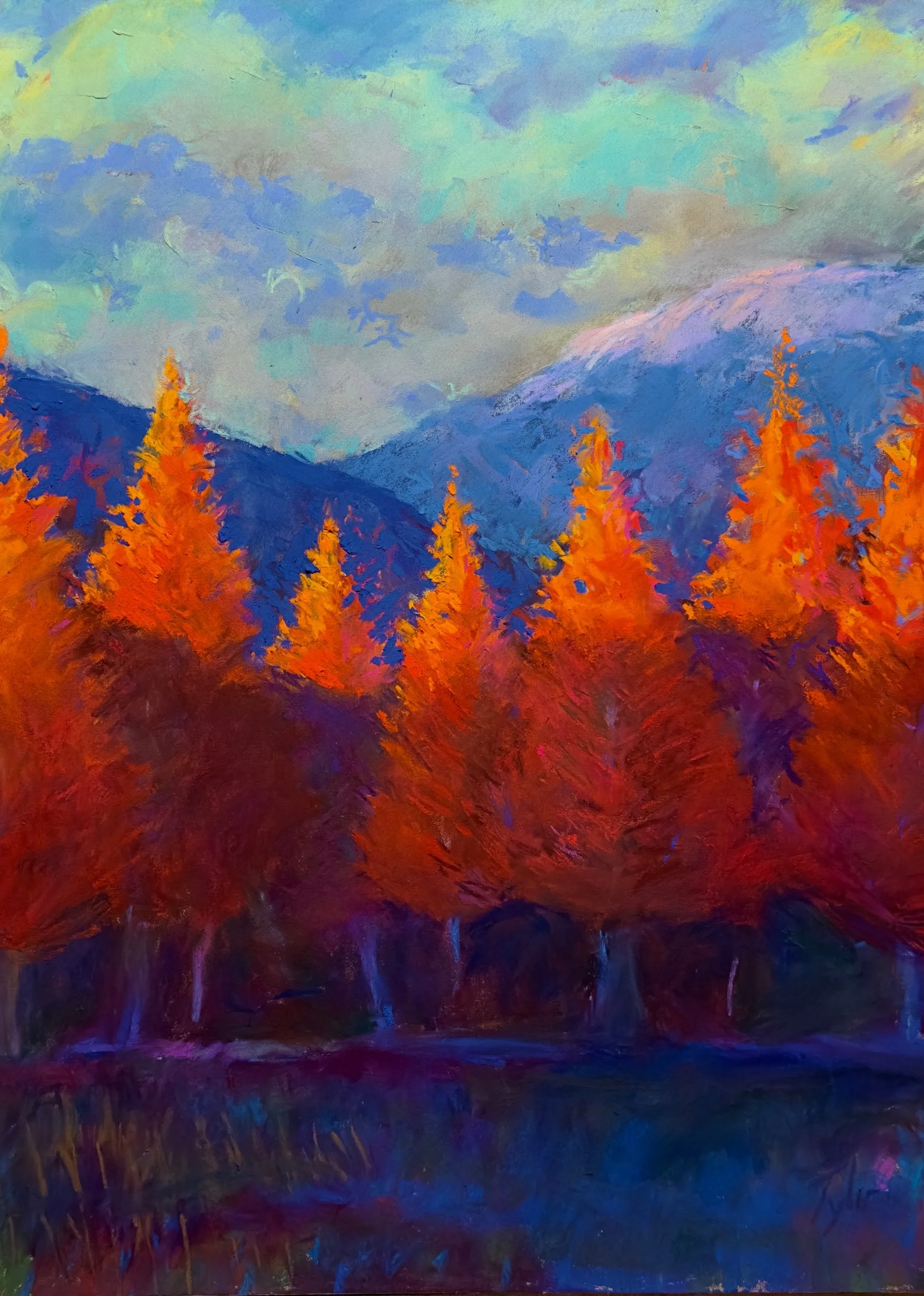 “A Forest”  pastel on sanded paper  12” x 16”  $650