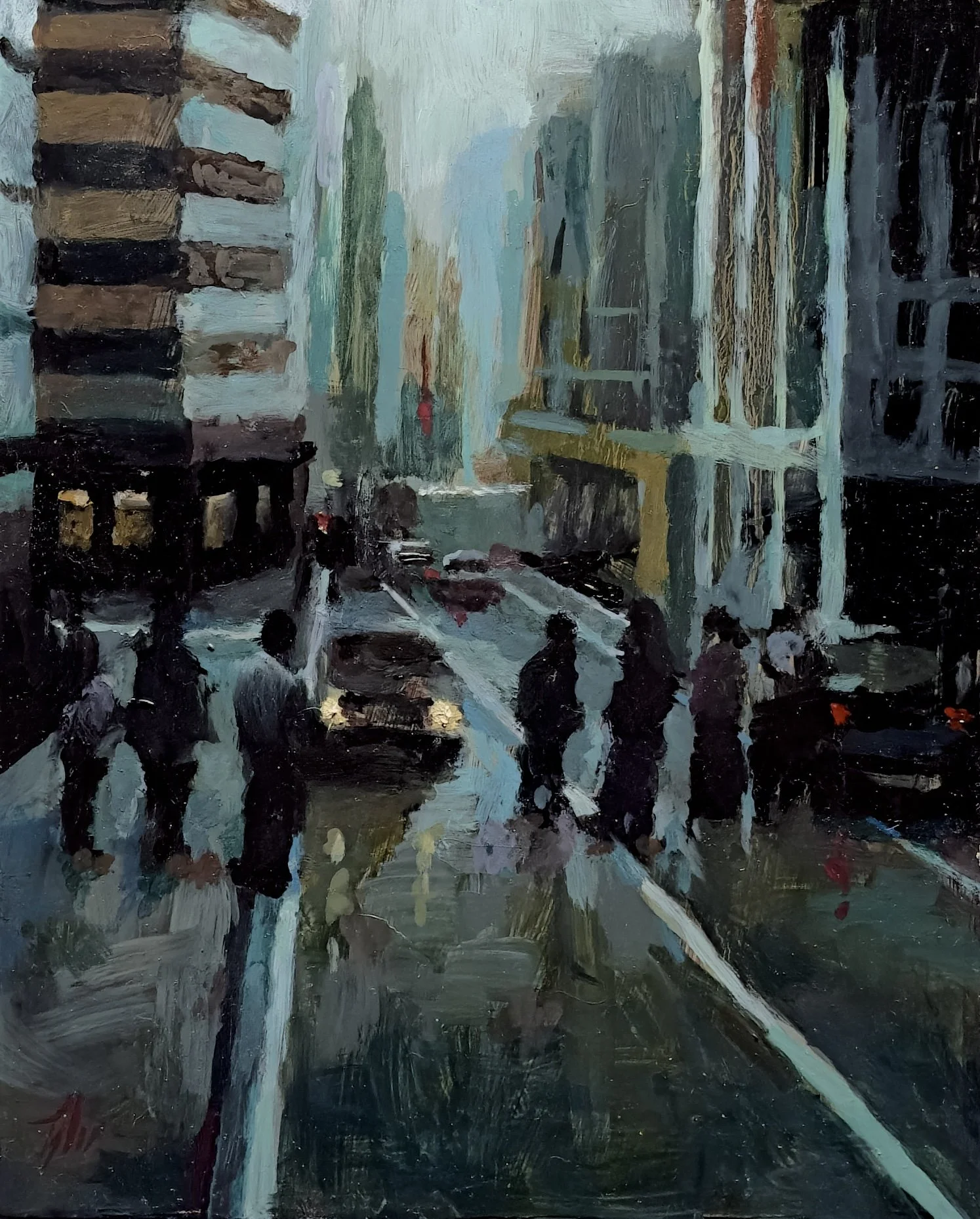  “Welcome Home”  oil on panel  8” x 10”  $500 