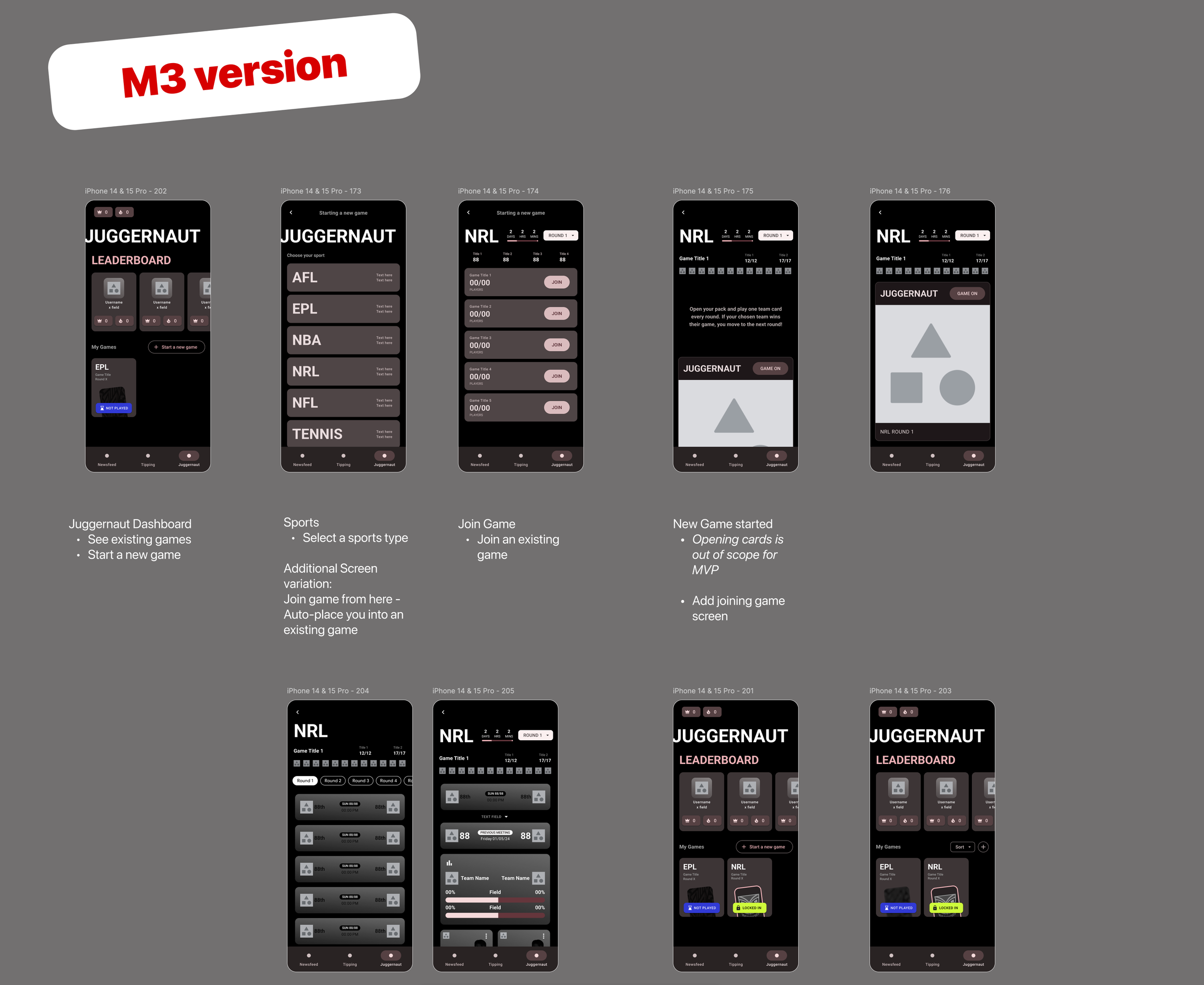 Revised prototype using Google's Material 3 Design System