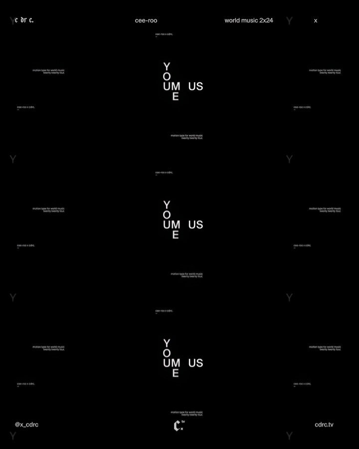 Thrilled to have signed the motion type / title design for @cee_roo 's 2024 World Music video.
Alongside this collaboration, I worked on the logo design and animation for Cee-Roo&rsquo;s branding.
Can&rsquo;t wait to team up again for new projects in