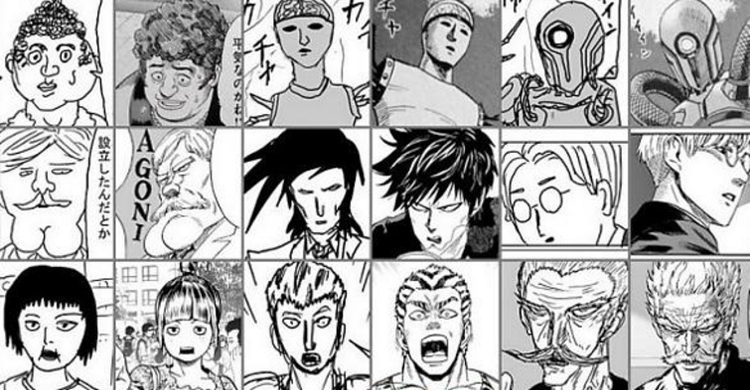 I personaggi di One-Punch Man disegnati da ONE e Murata. Immagine di onepunchman.fandom.com