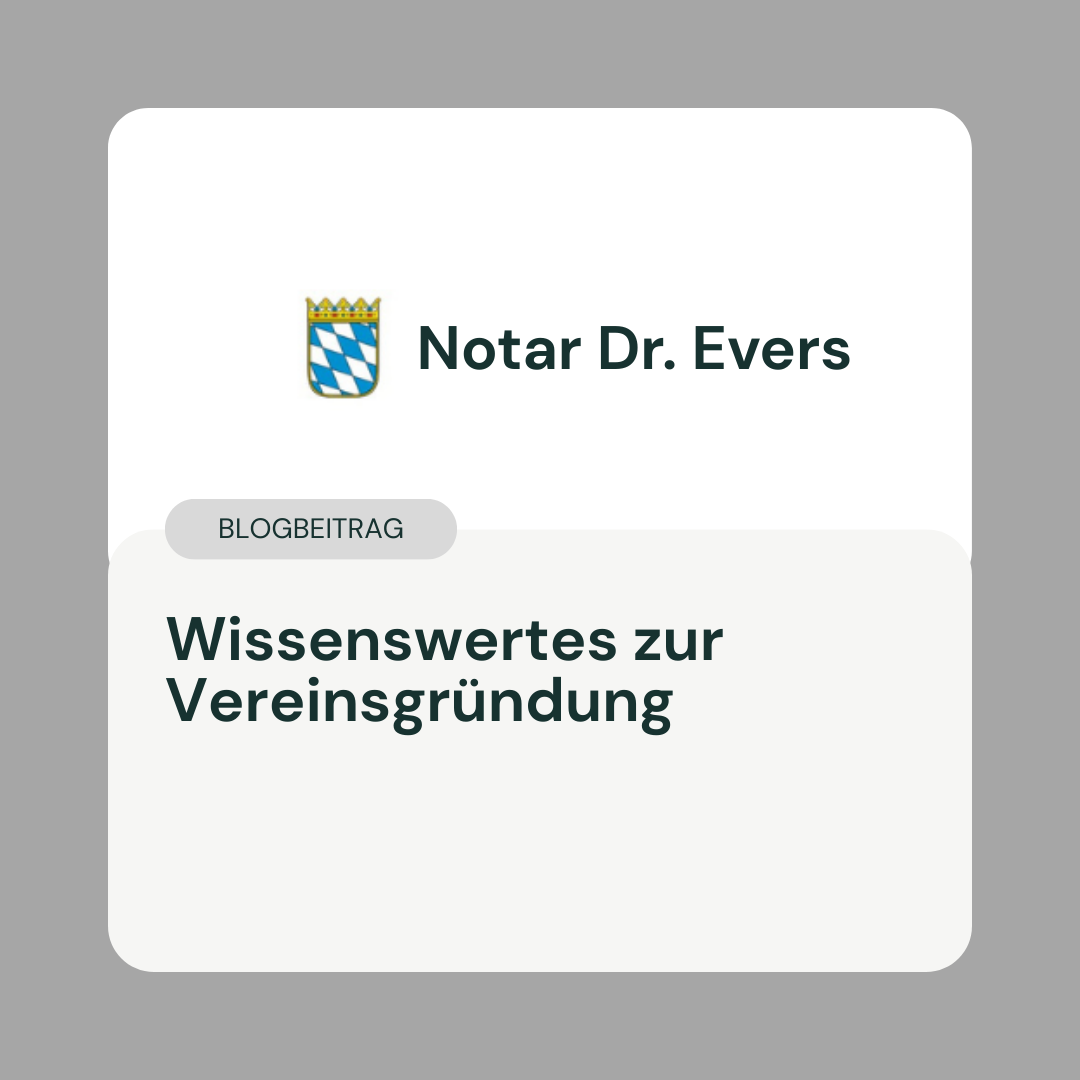 Wissenswertes rund um die Vereinsgründung: 