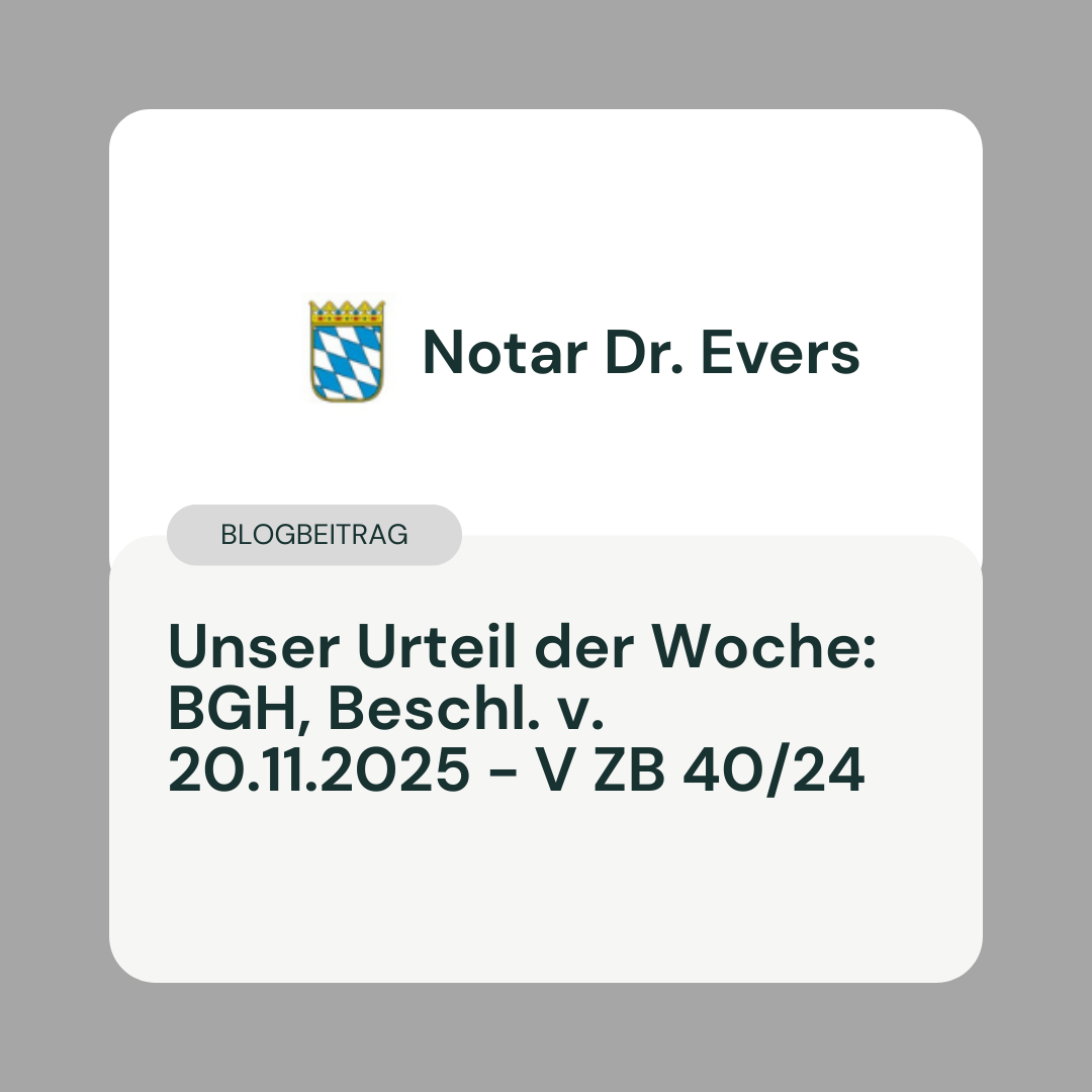  Nachweis der Erbfolge im Grundbuchverfahren - BGH, Beschl v. 20.11.2025 V ZB 40/24