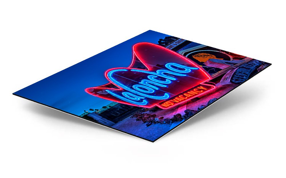 LaConcha Neon Sign Dibond Metal Print