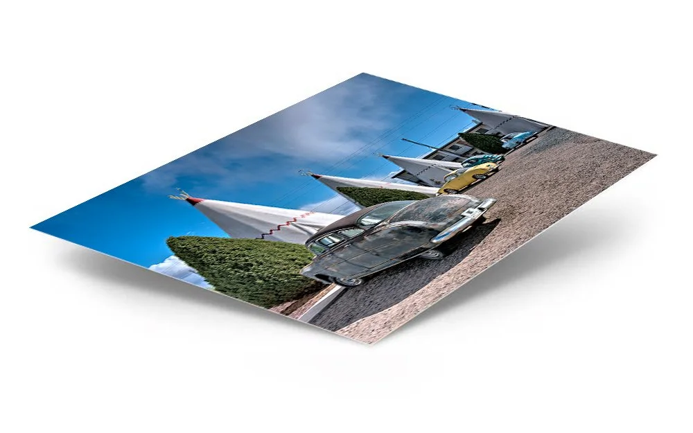 Wigwam Motel ChromaLuxe® Aluminum Metal Print