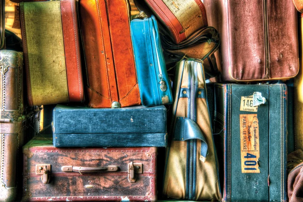 Colorful Luggage Print
