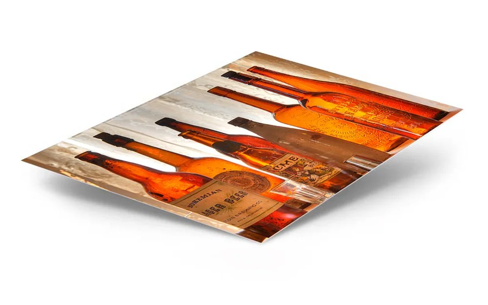 Bodie Amber Bottles ChromaLuxe® Aluminum Metal Print