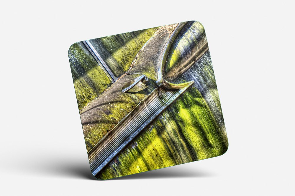 Old Car City Green Car Door Coaster