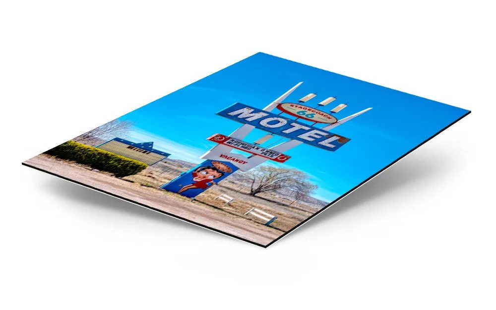 Stagecoach 66 Motel Sign Dibond Metal Print