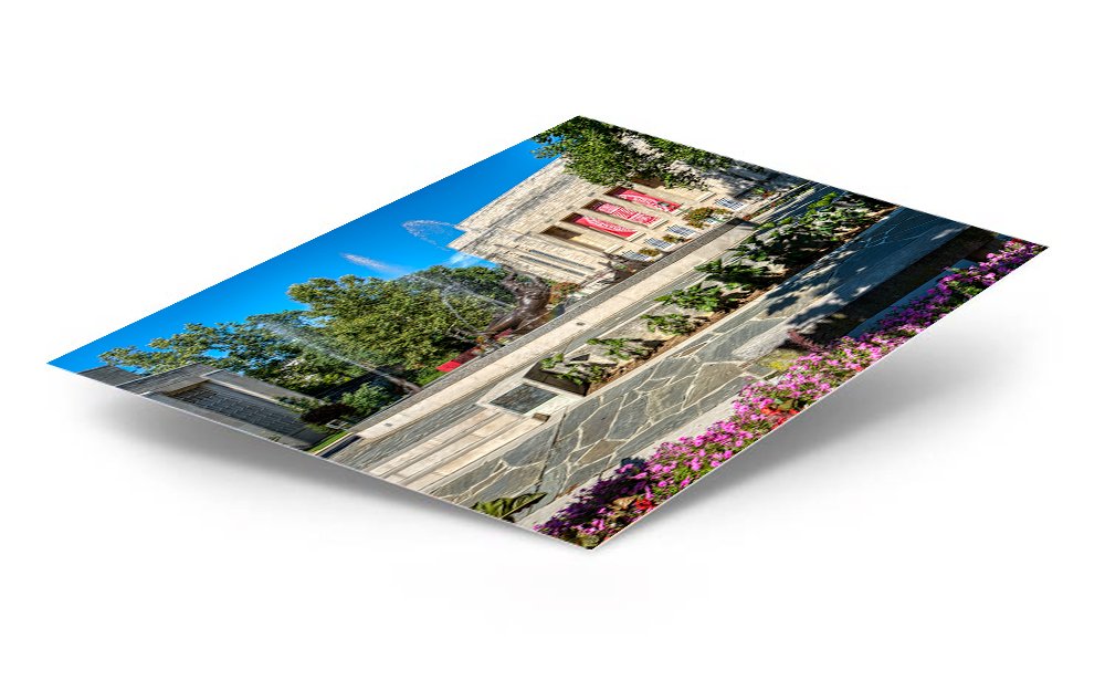 Indiana University Auditorium Showalter Fountain ChromaLuxe® Aluminum Metal Print