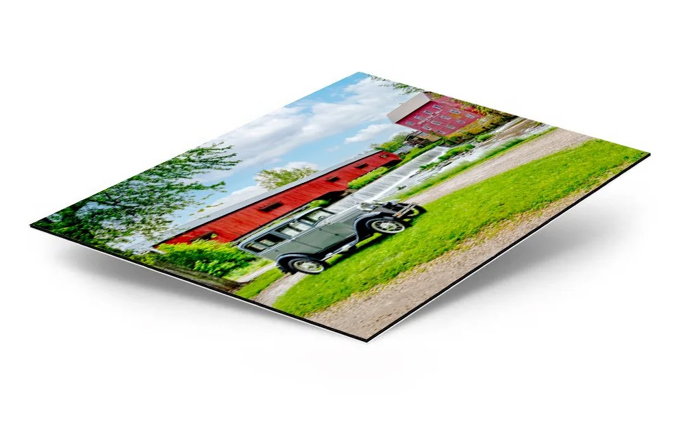 Covered Bridge Model A Dibond Metal Print