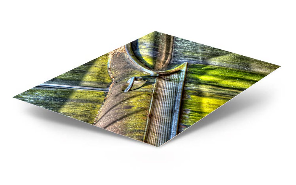 Old Car City Green Car Door ChromaLuxe® Aluminum Metal Print