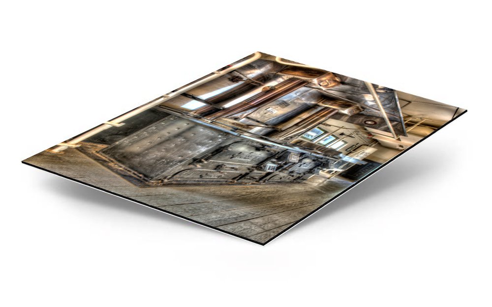 Old Car City Train Kitchen Dibond Metal Print