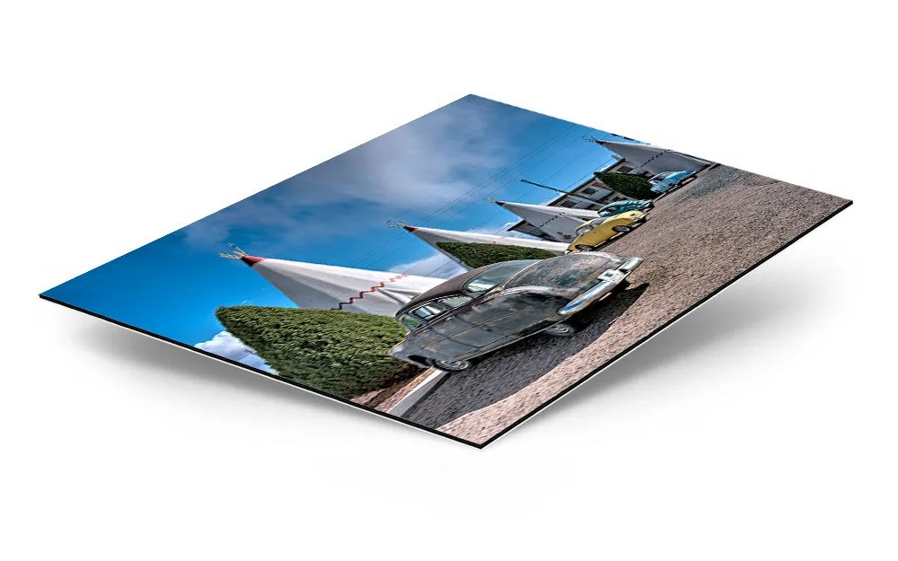 Wigwam Motel Dibond Metal Print