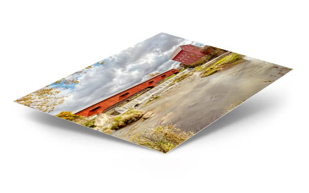 Covered Bridge & Bridgeton Mill ChromaLuxe® Aluminum Metal Print