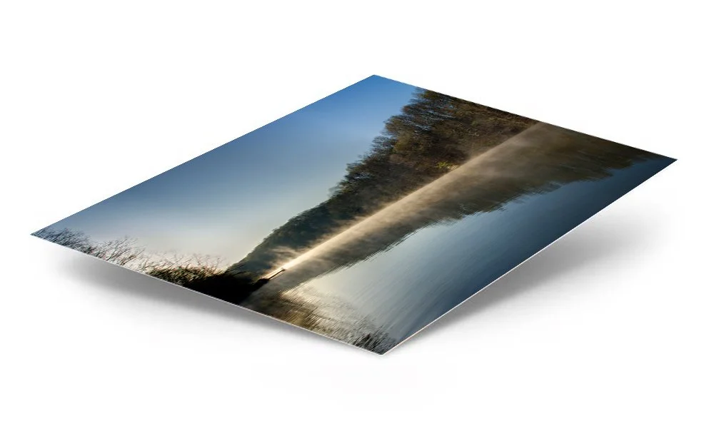 Foggy Lake ChromaLuxe® Aluminum Metal Print