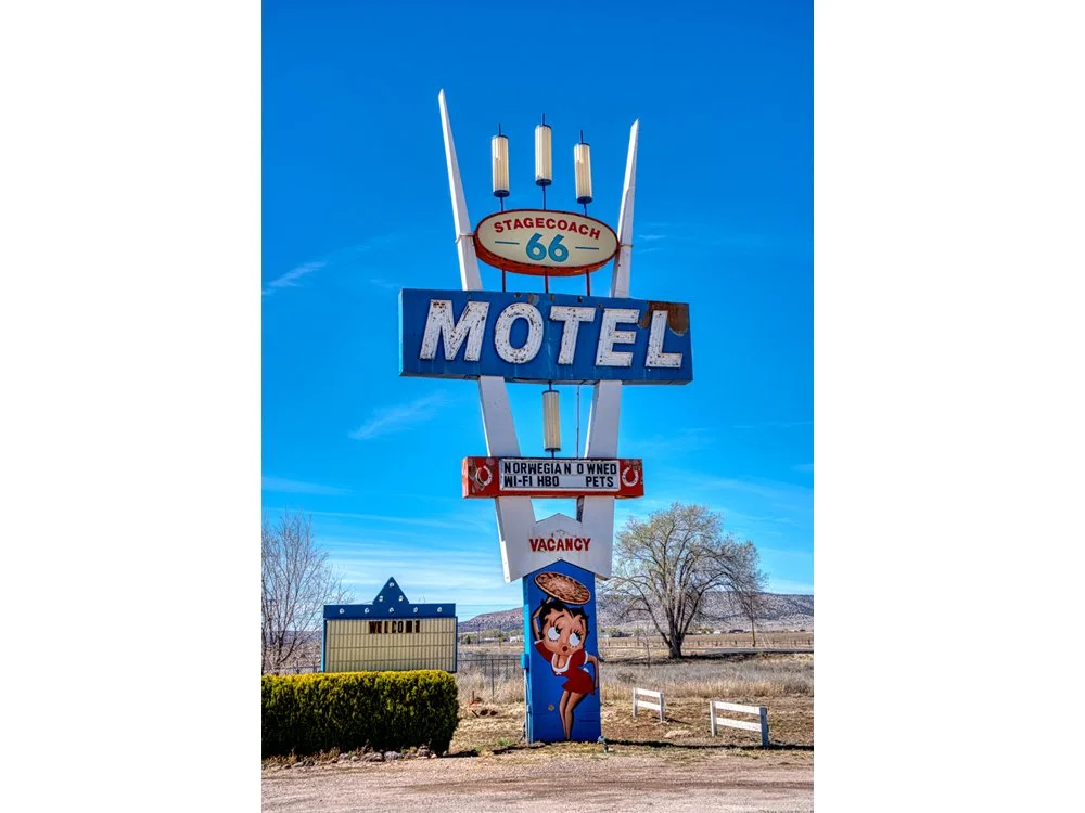 Stagecoach 66 Motel Sign Print