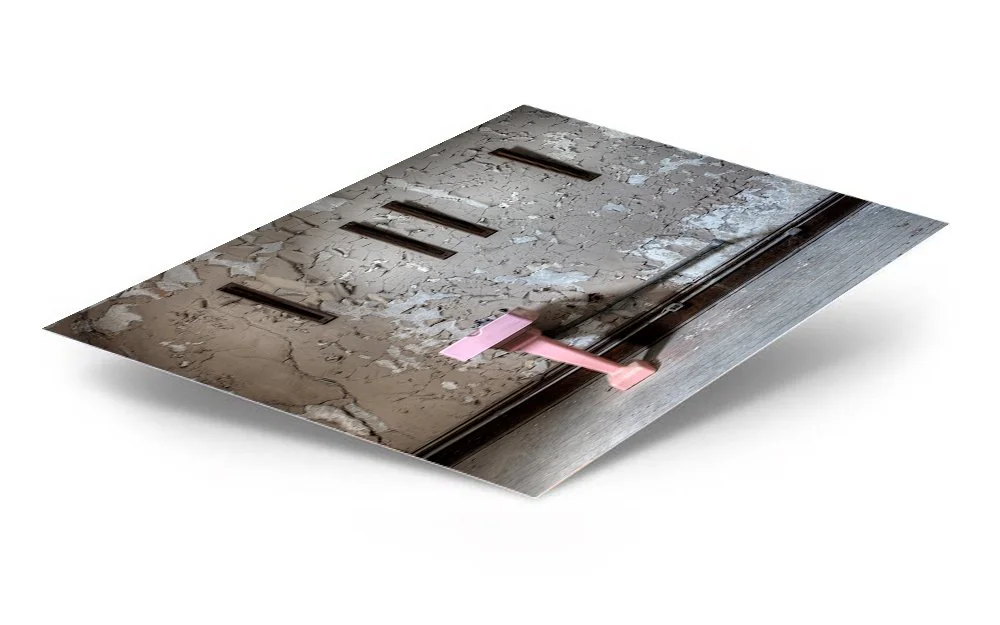 Reformed Pink Pedestal Sink ChromaLuxe® Aluminum Metal Print