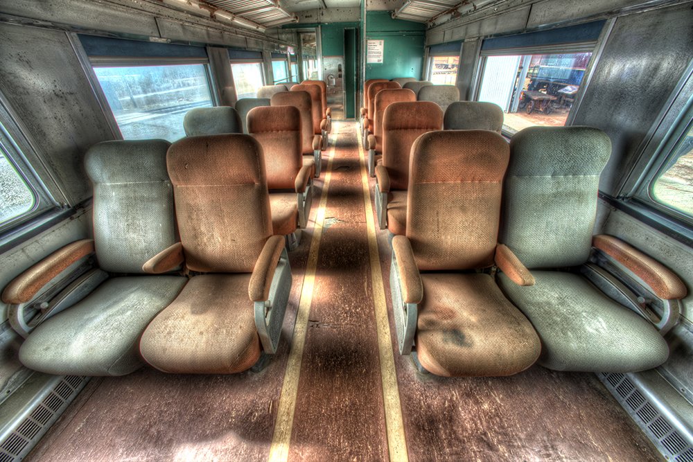 Old Car City Train Seats Print