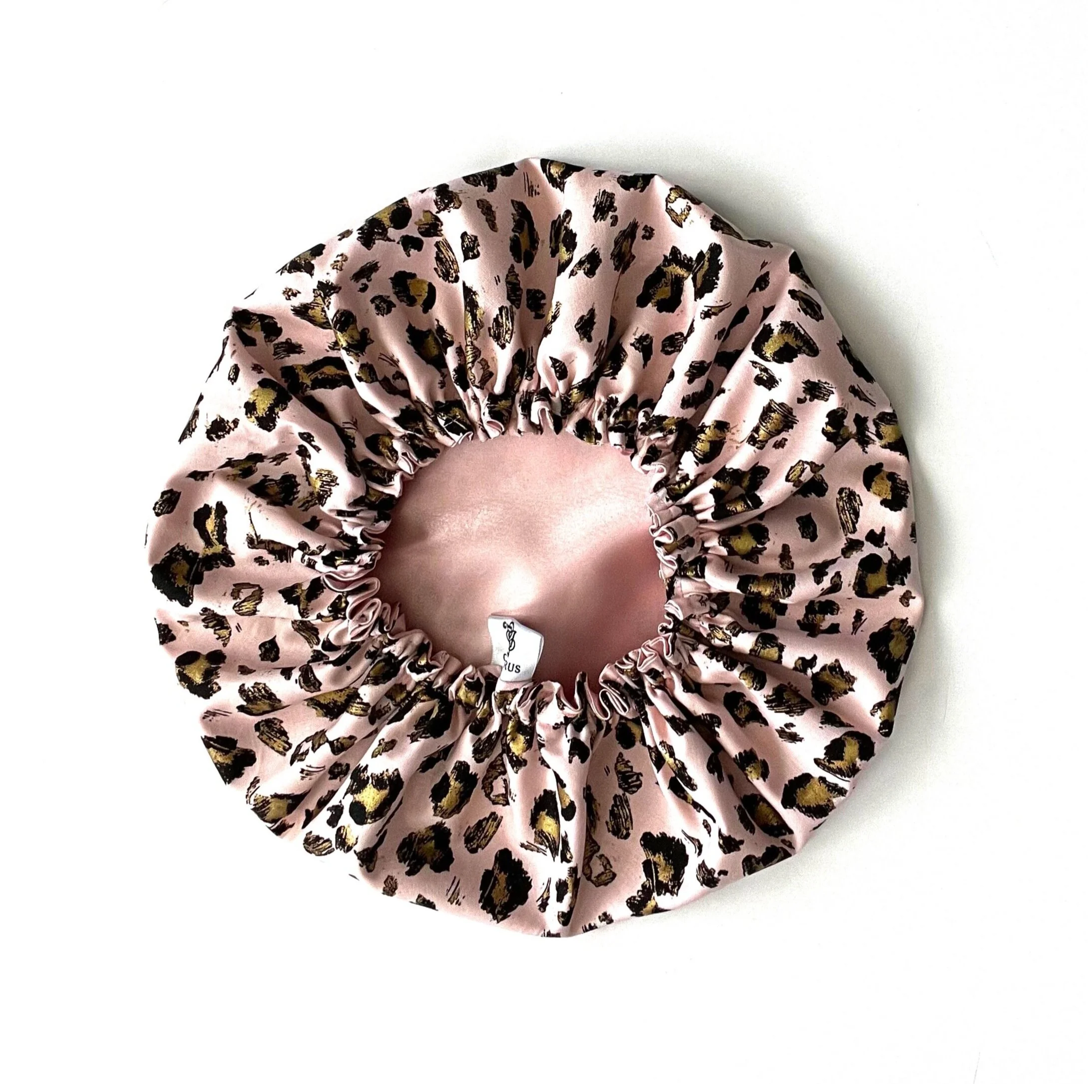 Satin Hair Bonnet - Blushing Leopard