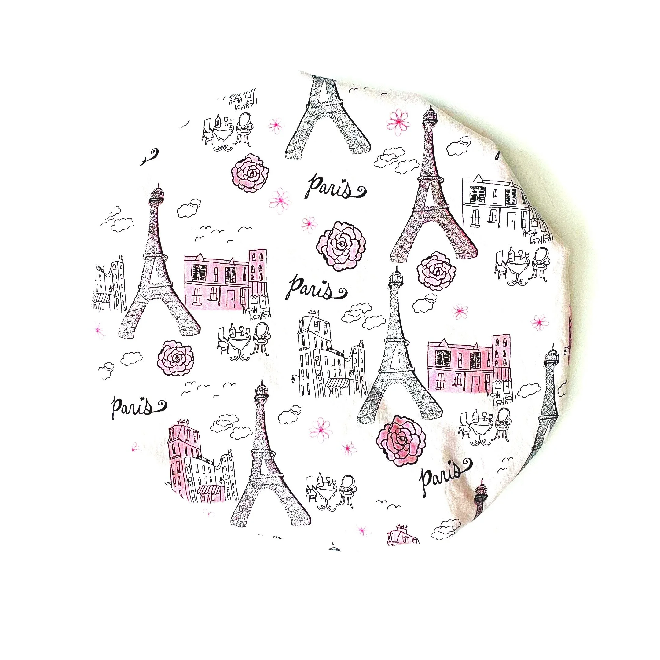 Satin Hair Bonnet - Paris in Pink