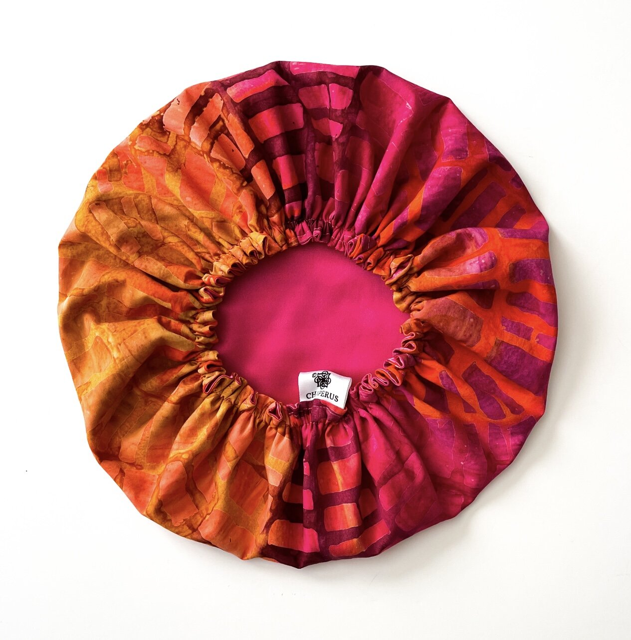 Satin Hair Bonnet - Raspberry Batik