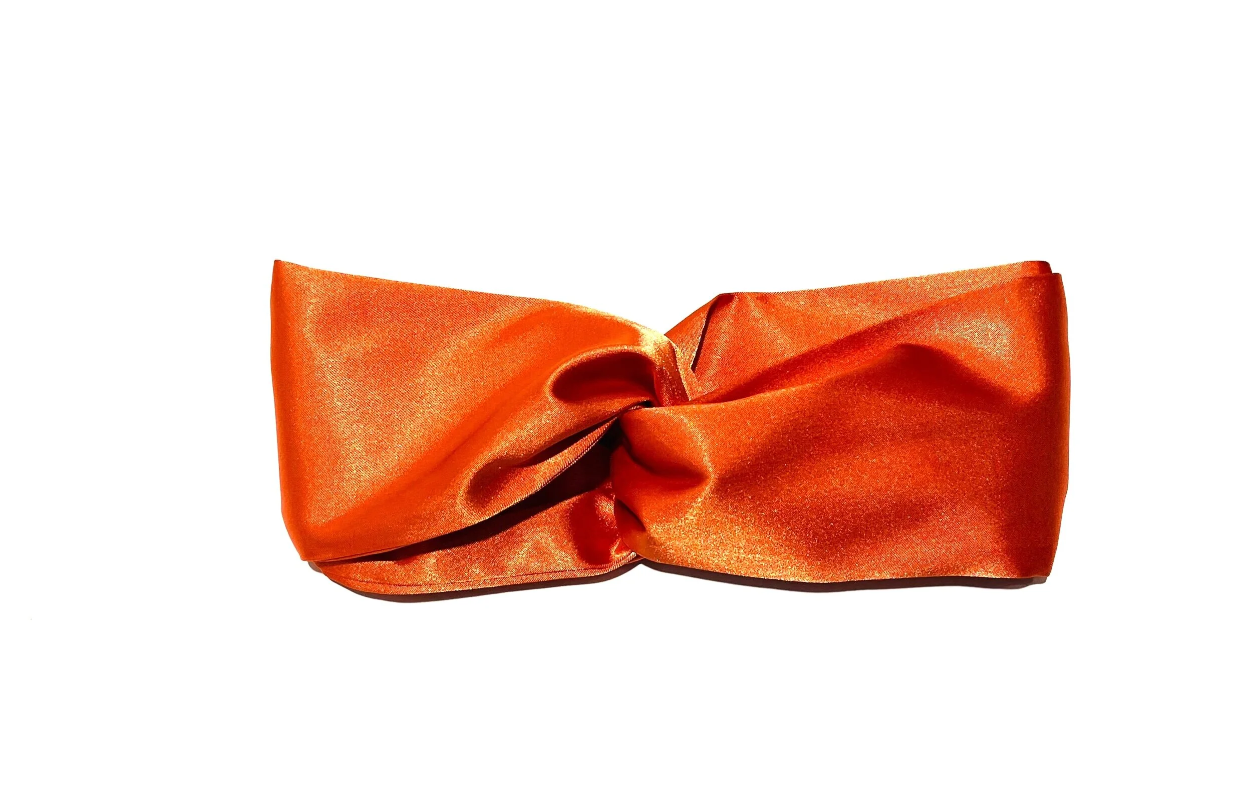 Twisted Front Headband - Satin Orange