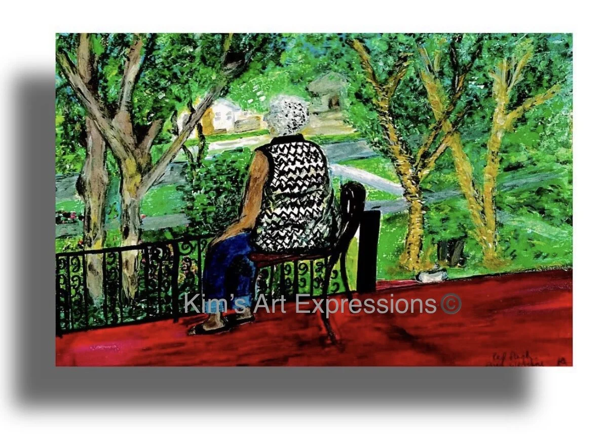 Bird Watching From The Red Porch- Kimberly Russell Luther