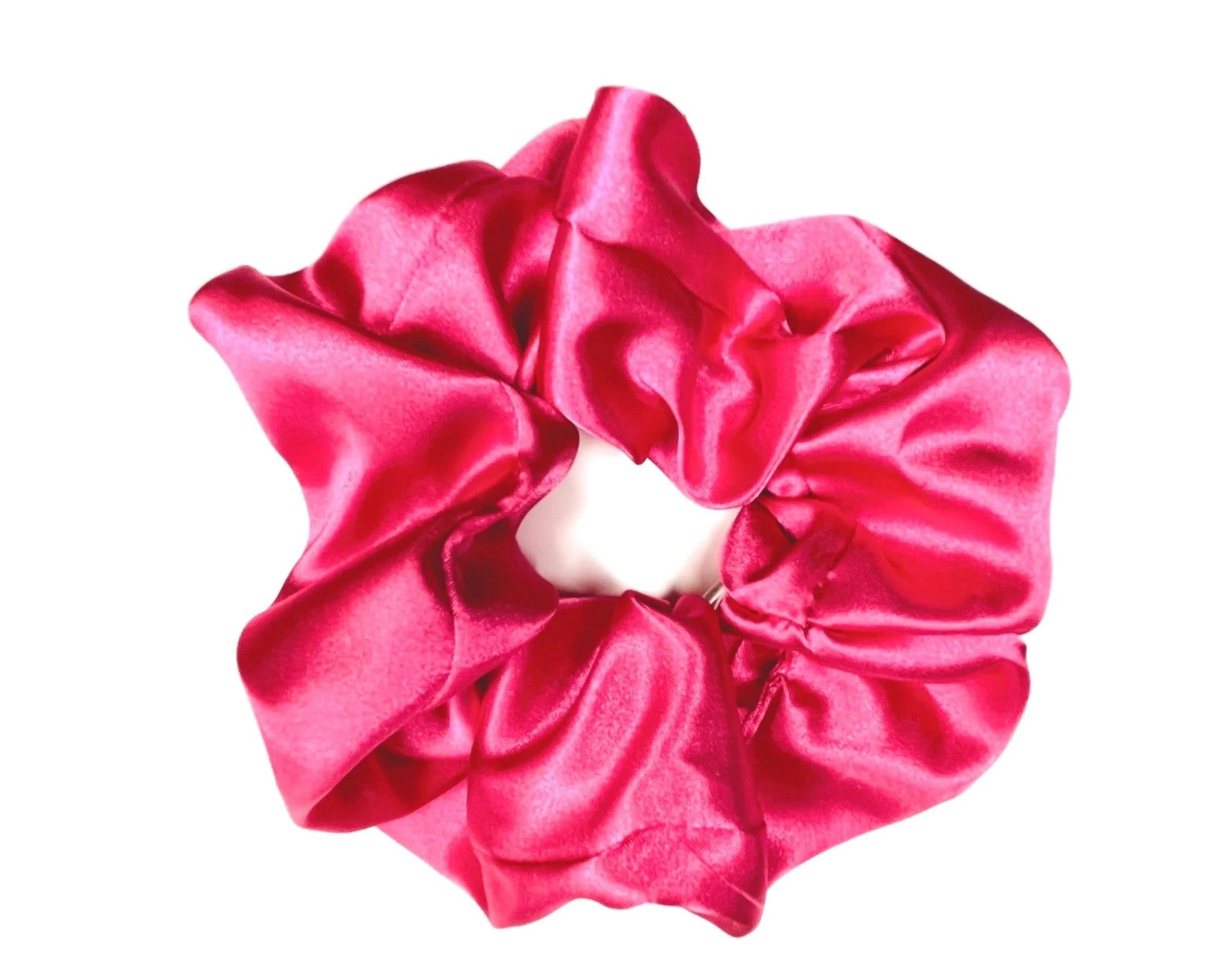 Scrunchy Scrunchlets - Satin Hot Pinkie