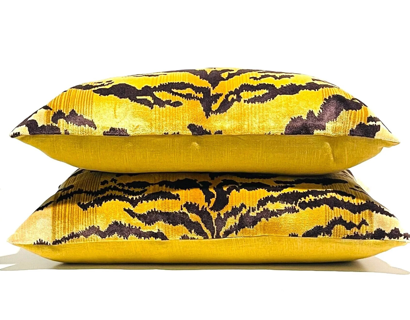Velvet Tiger Print Lumbar Pillows