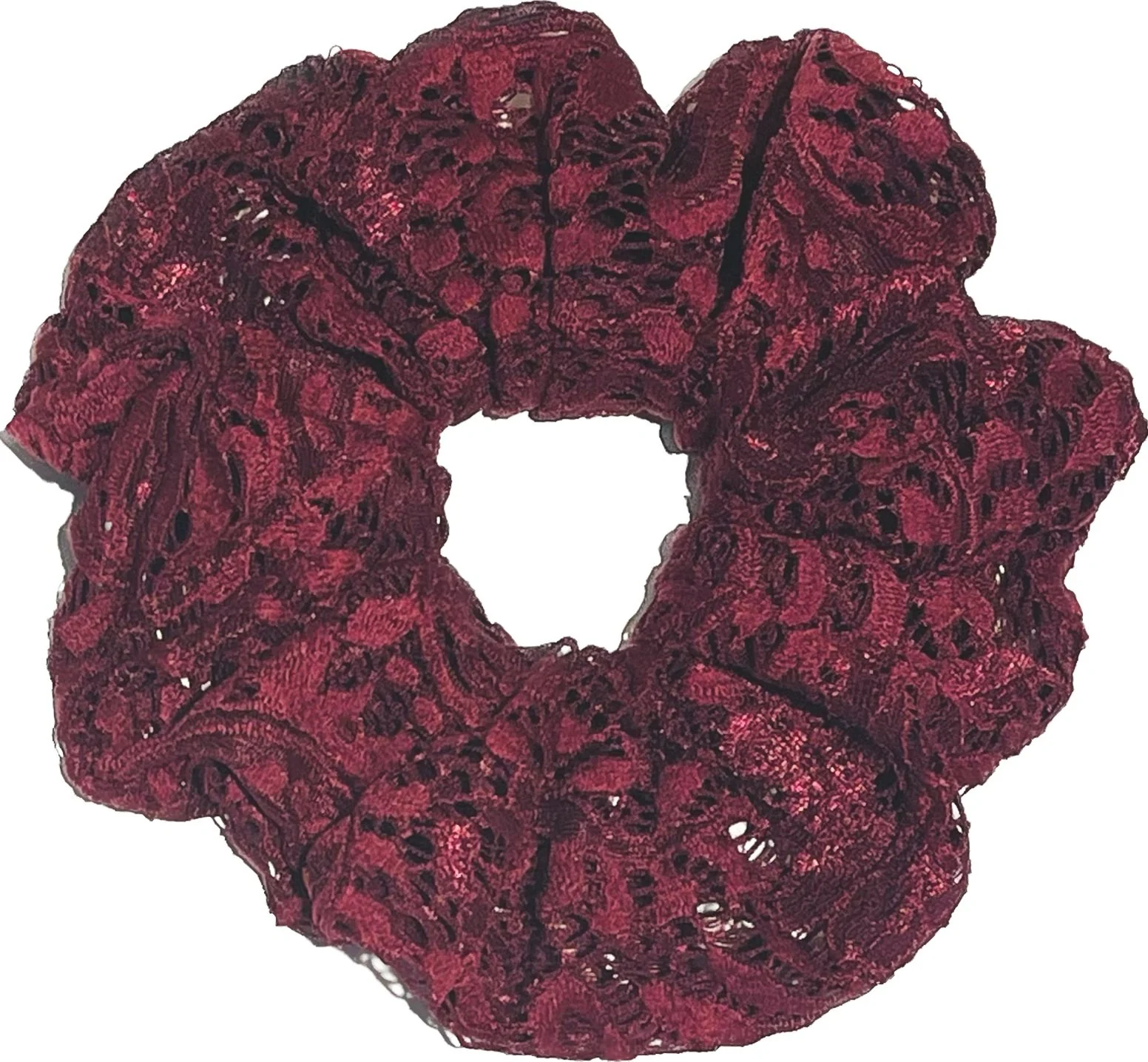 Scrunchy Scrunchlets -  Maroon Lace