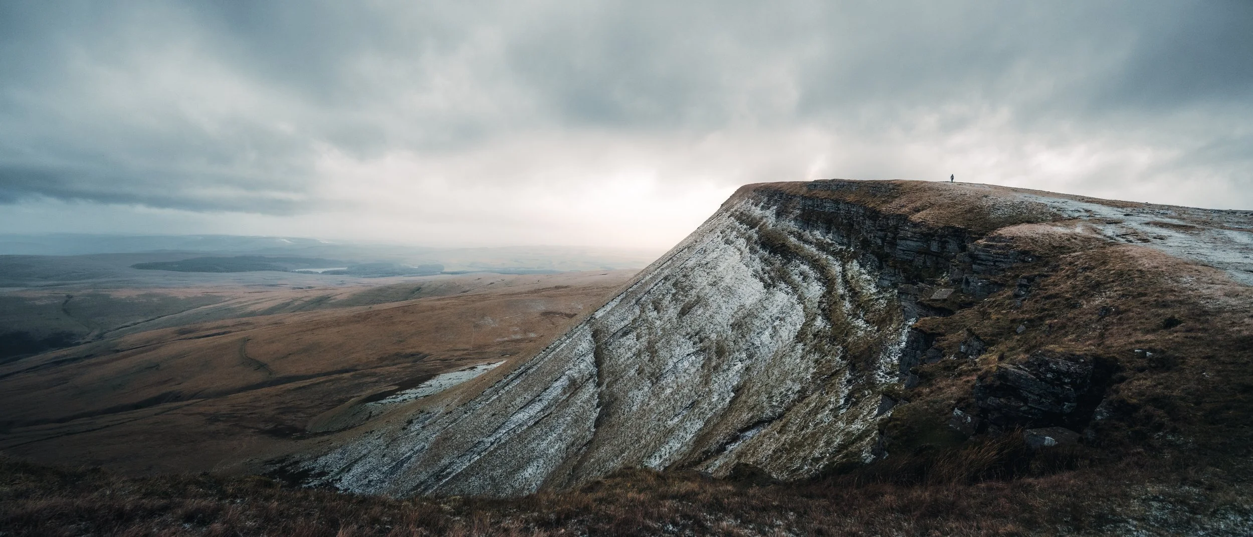Light and shadow on a mountain escarpment