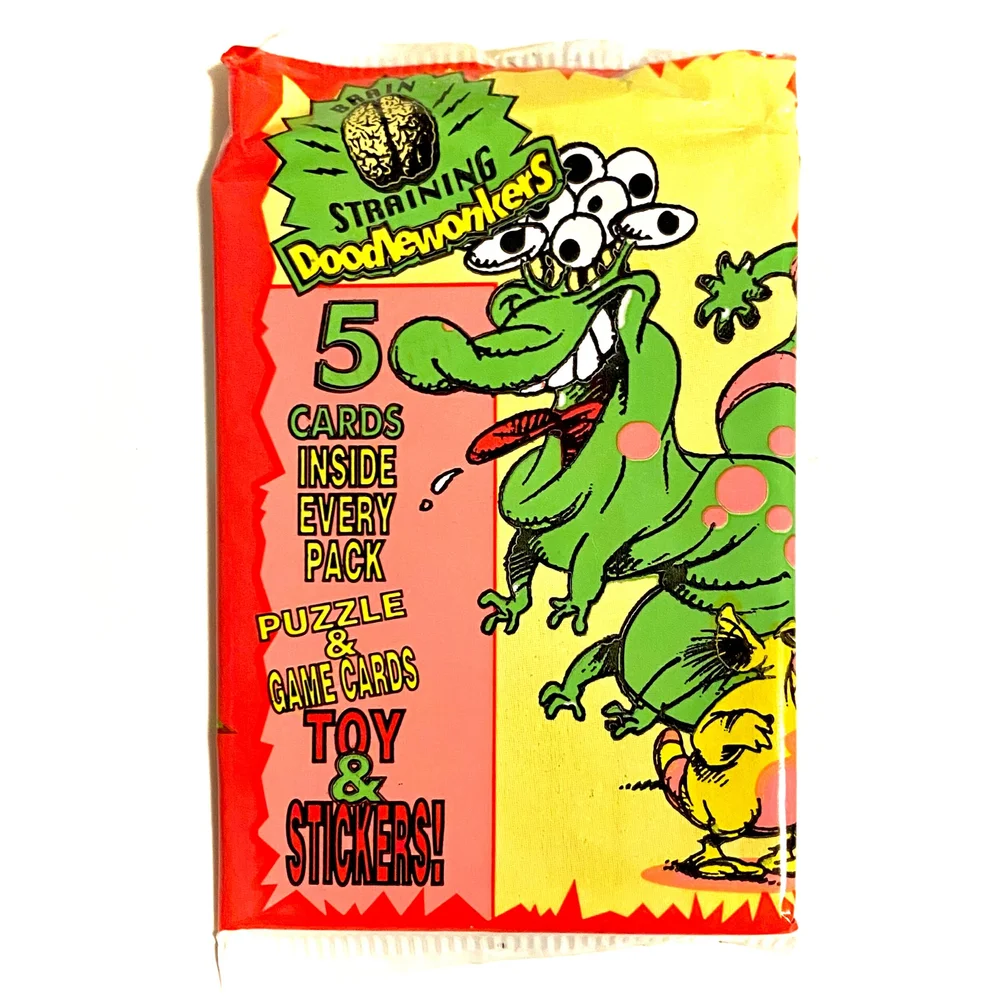 1996 Brain Straining Doodlewonkers Puzzle Stickers & Trading Cards