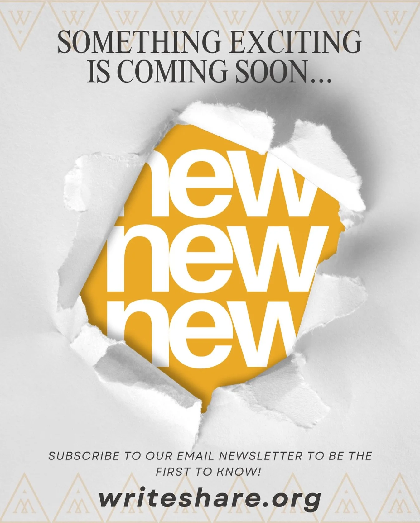 Folks, we are dropping some BIG news next week! 👀

Our email newsletter subscribers will be the first to know &mdash; so make sure to sign up if you&rsquo;re not already&hellip;

Trust us, you won&rsquo;t want to miss this. 

🗞️ writeshare.org
