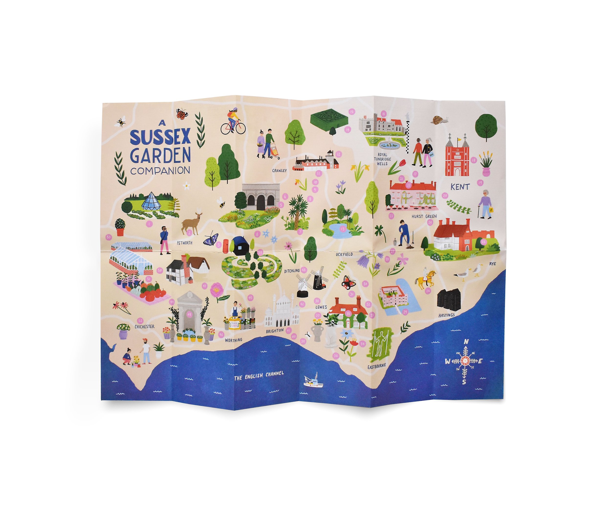 A Sussex Garden Companion - a map and guide to the best gardens to visit in Sussex