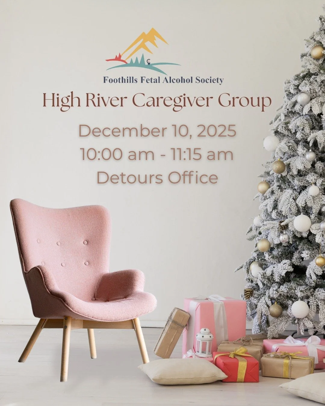 🌿 High River Caregiver Group &ndash; Tomorrow 🌿

Caring for someone with FASD can be beautiful, exhausting, confusing, and everything in between &mdash; you don&rsquo;t have to navigate it alone.

Join us tomorrow, December 10 for our High River Ca