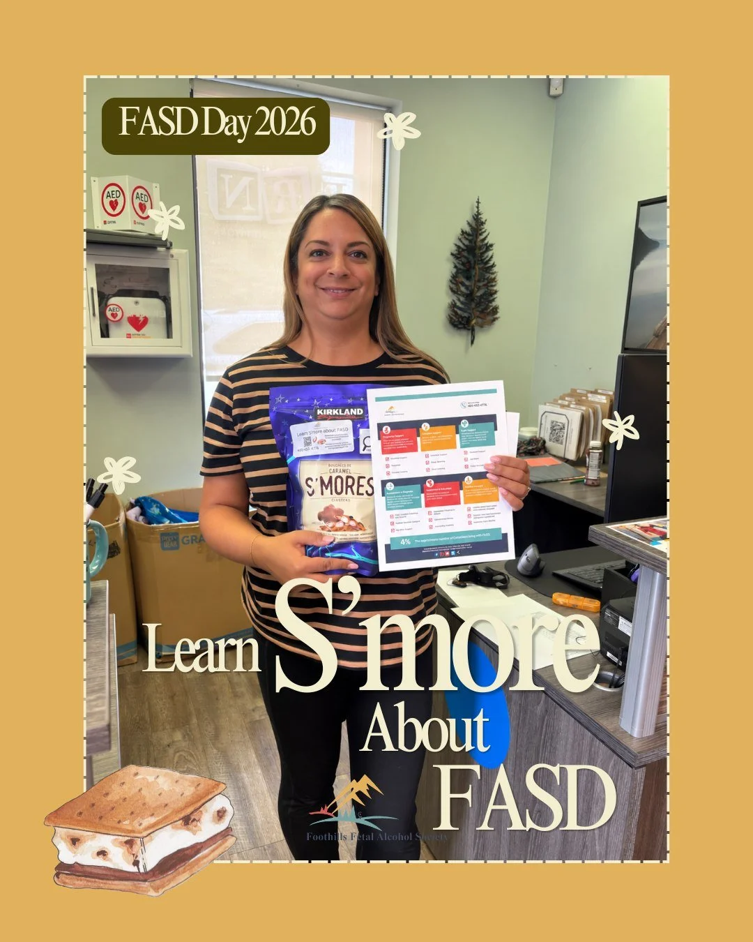 🔥 ANOTHER S&rsquo;MORE STOP!

Our FASD Month travels took us to the Cochrane Family Resource Network, where we dropped off a little something sweet &mdash; and a reminder to Learn S&rsquo;More About FASD!

Every s&rsquo;more we share is really about