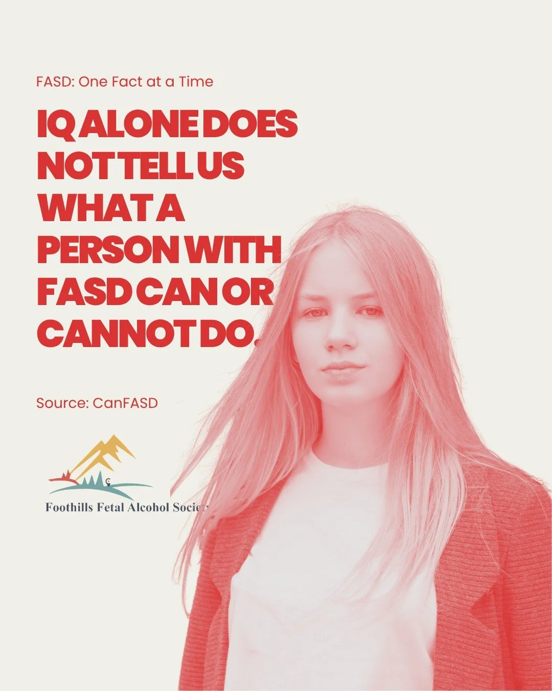 An IQ score doesn&rsquo;t tell the whole story. 🧠💛

When it comes to FASD, a number on an IQ test cannot tell us everything a person can&mdash;or cannot&mdash;do.

People with FASD can have IQ scores ranging from very high to very low. More importa
