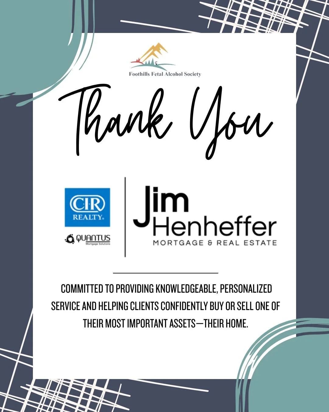 Helping keep our tournament&mdash;and our golfers&mdash;moving! ⛳🛺

A very special thank-you to @henheffer_mortgage_realestate with @cir_realty for generously joining us as a Cart Sponsor at the 2026 Foothills Fetal Alcohol Society Charity Golf Tour