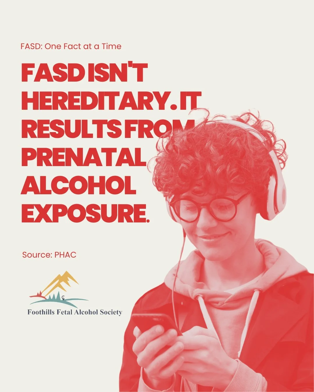 FASD isn&rsquo;t hereditary. 💛

FASD results from prenatal alcohol exposure. It isn&rsquo;t something that is genetically passed from a parent to a child.

When alcohol is consumed during pregnancy, it can pass to the developing fetus and affect the