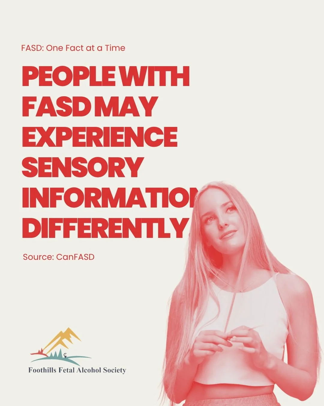 The world can feel very different when your brain processes sensory information differently. 💛

For some people with FASD, everyday sounds, bright lights, certain textures, smells or busy spaces can become overwhelming. Others may seek out more sens