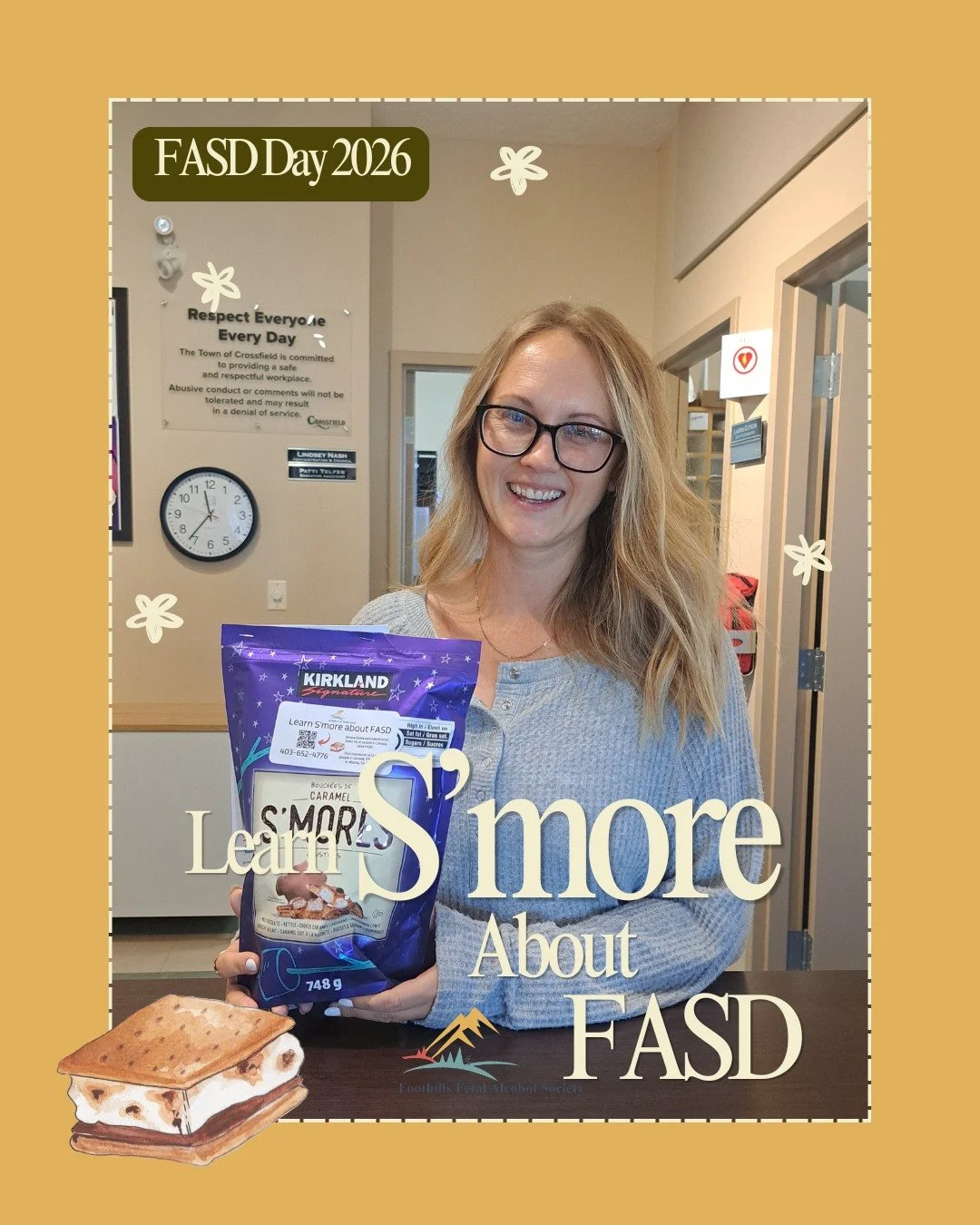 🔥 Sending S&rsquo;More Information to Crossfield! 🔥

Our s&rsquo;mores are making another stop! This time, we&rsquo;re sharing a little something sweet &mdash; along with FASD information and resources &mdash; with our friends at @town_crossfield F