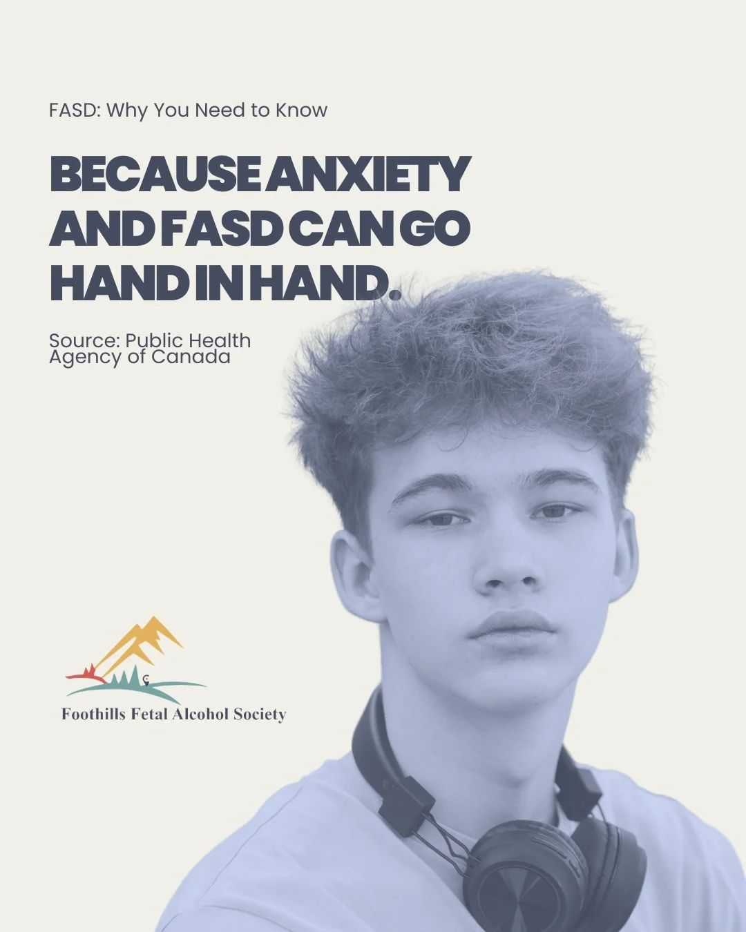 Because anxiety and FASD can go hand in hand. 

In a 2019 Canadian survey, 44.3% of children and youth aged 5&ndash;17 identified with FASD also had a diagnosed anxiety disorder.

For someone with FASD, everyday situations can sometimes feel overwhel