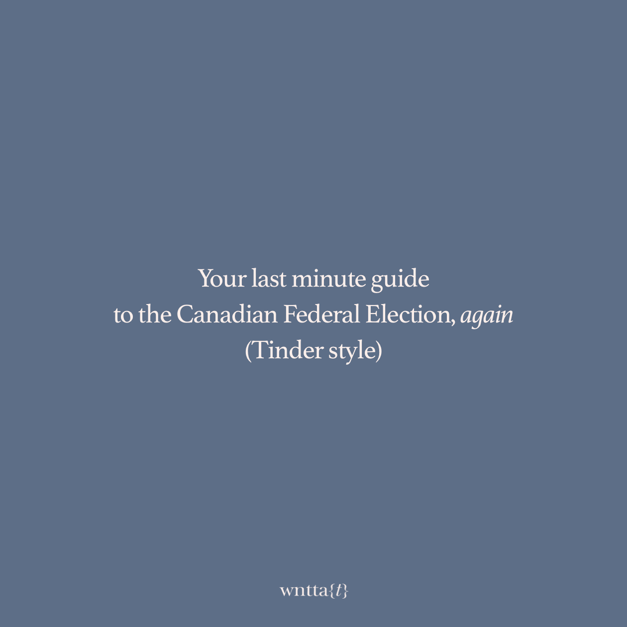 Swiping on Democracy, again.