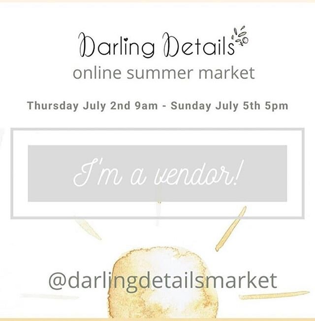 I am beyond excited to be taking part in my second @darlingdetailsmarket online market! If you don&rsquo;t know Rebecca @everlineandco and Ashley @millieslittlecloset ... let me tell you. They are two of the sweetest, hard working, boss babe mama&rsq