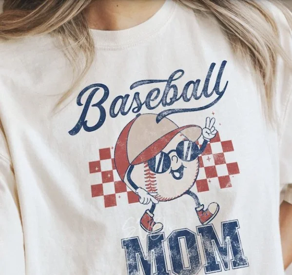Baseball Mom. Checkered Edition