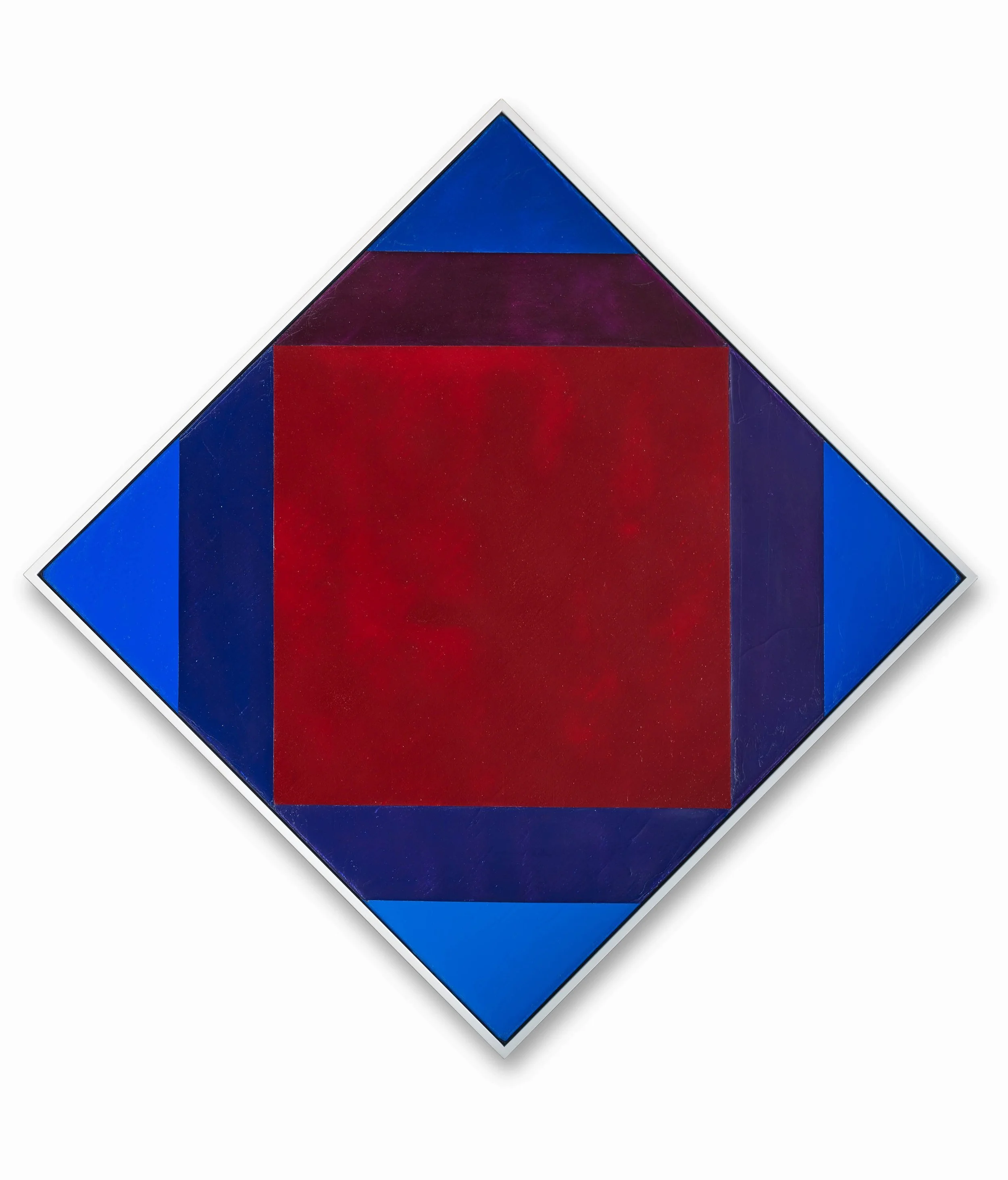   Zerstrahlung von Rot,  1972-74  oil on canvas  87.5 x 87.5 cm 