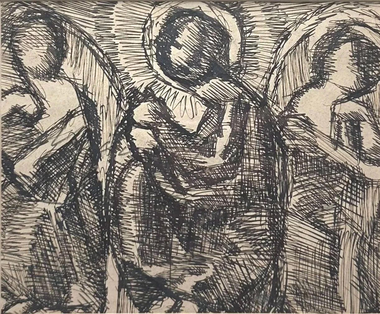  Trois Femmes  Ink on paper  11 × 13.5 cm 