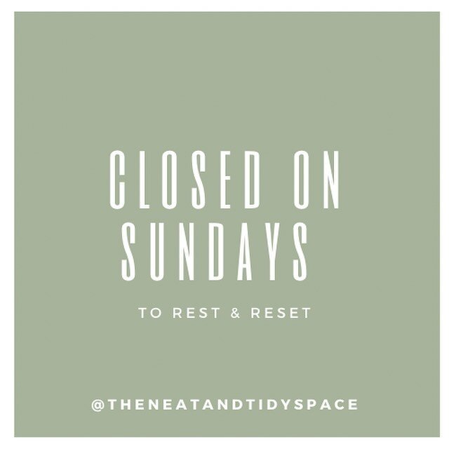 A day to rest. 

A day to reset. 

A day to reconnect. 

Happy Sunday. 

#theneatandtidyspace #closedonsunday #sundayfunday #sundayvibes #sundayreset