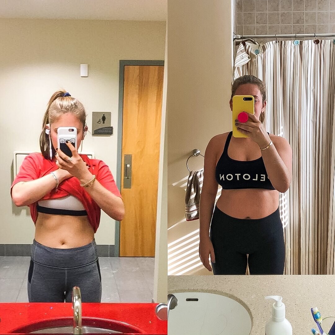 I know you probably think that I look better on the left, at first glance I&rsquo;d think the same thing too. You might even envy the picture on the left. It&rsquo;s not your fault, I mean how could it be? Diet culture has taught us that weight gain 